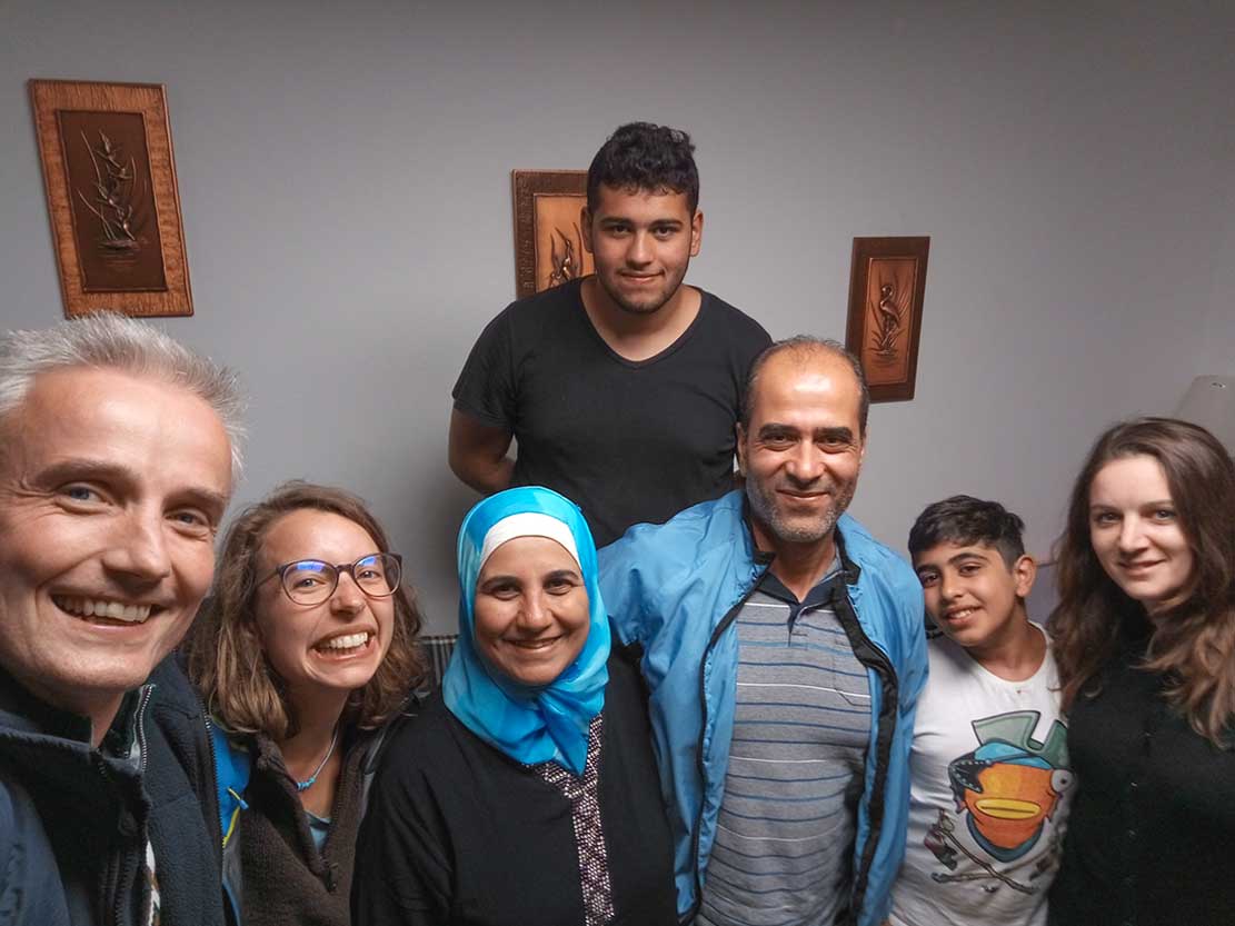 A group photo of us and friends from Syria.  Seven of us all together : )