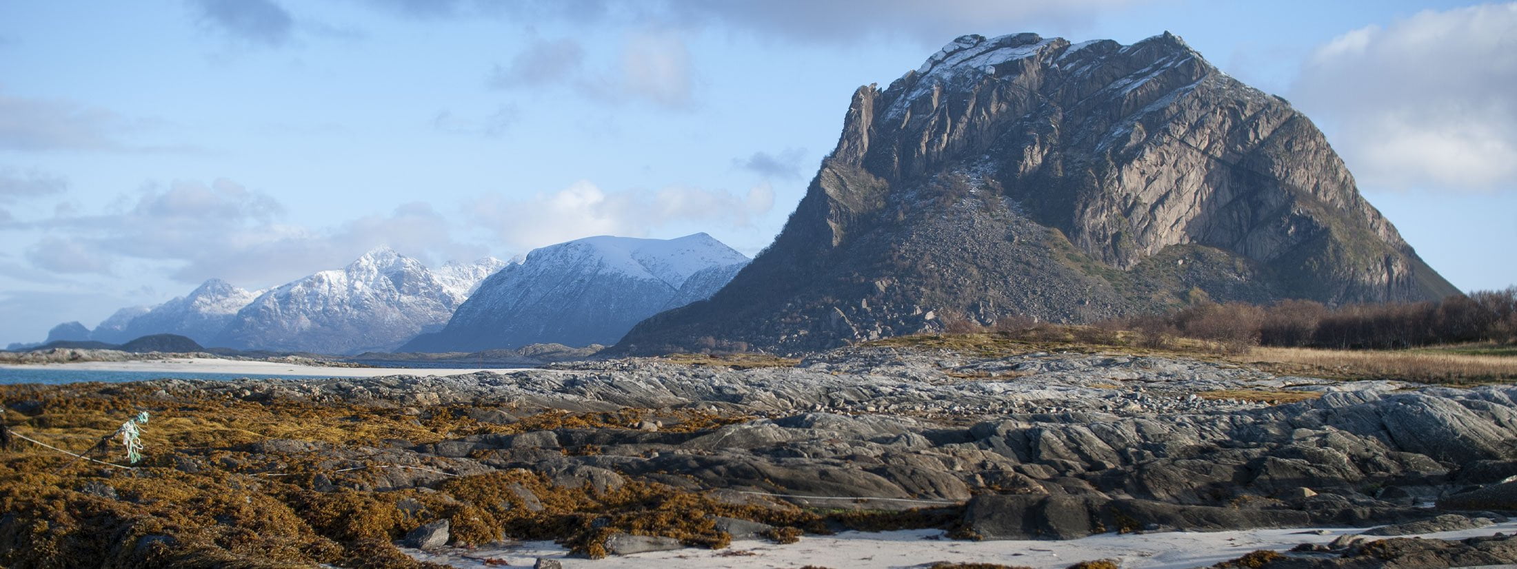 Mjeldberget mountain at Engeløya island Steigen, Norway